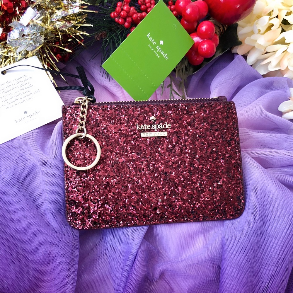 NWT Kate Spade laurel way glitter bitsy CardHolder